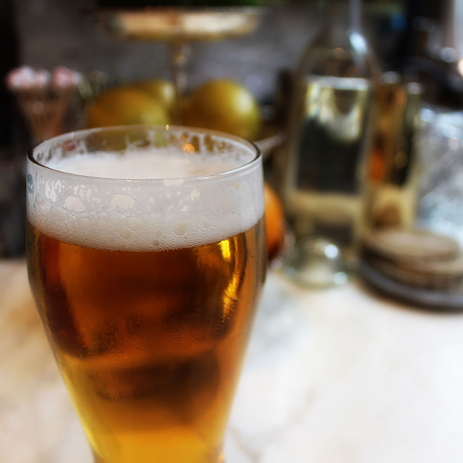 pilsner on bar
